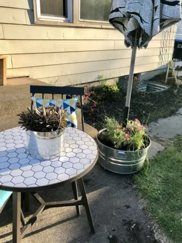 diy patio umbrella finished