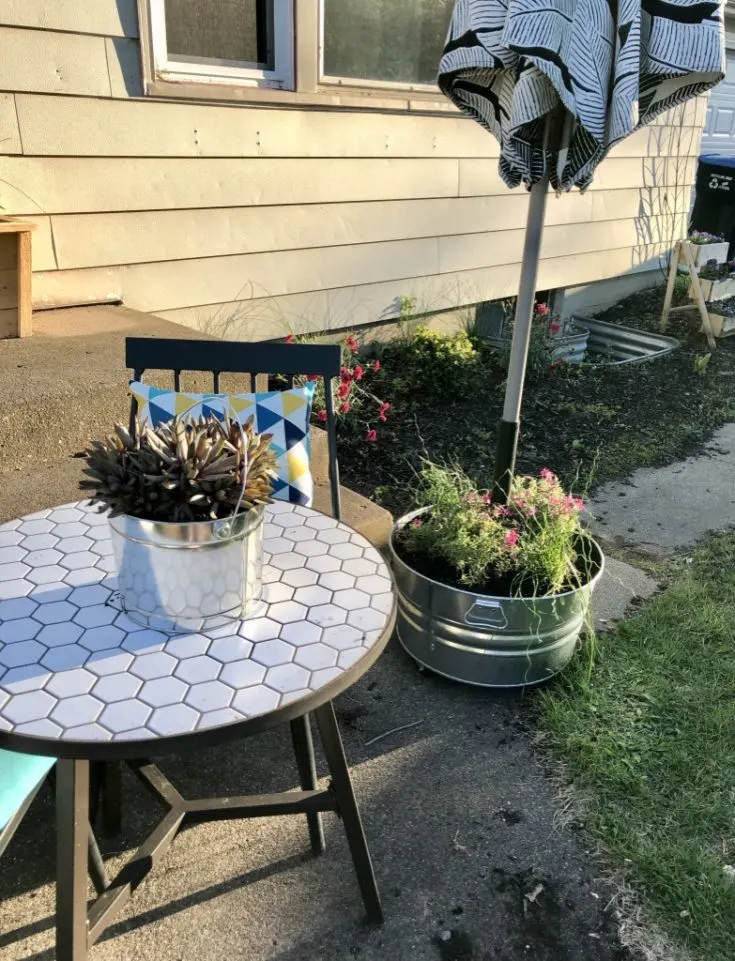 diy patio umbrella finished