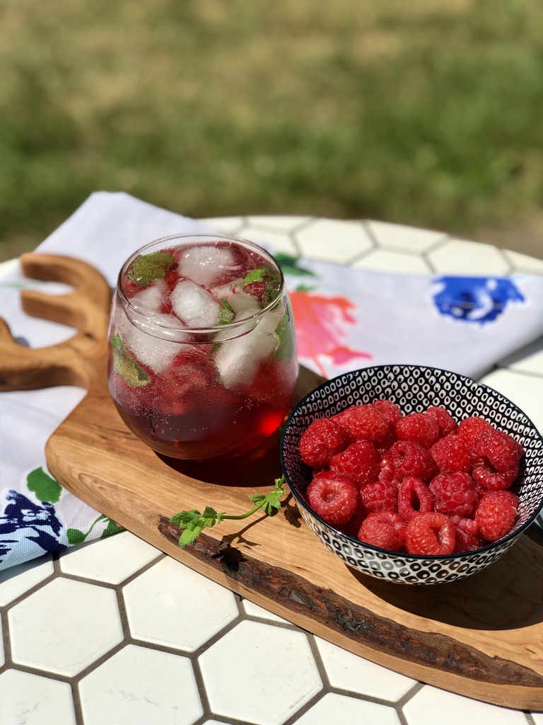 raspberry mint cooler