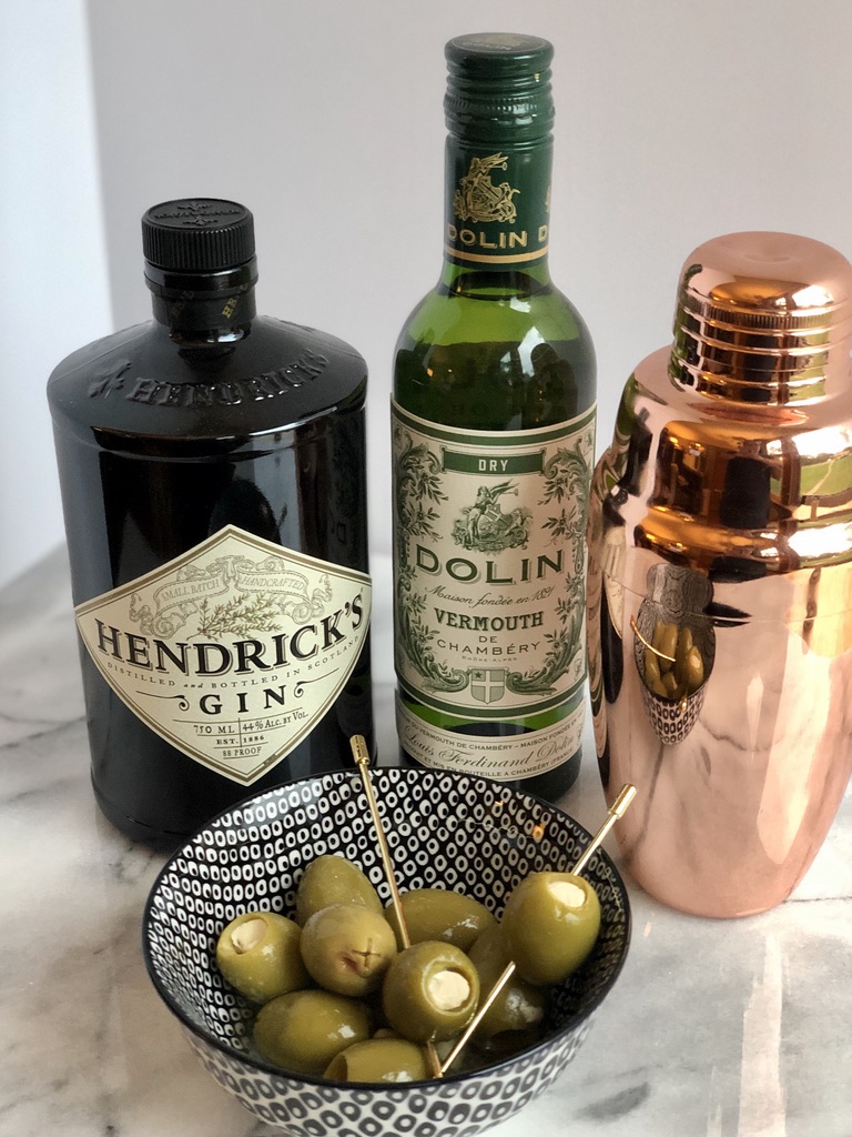 ingredients for gin martini