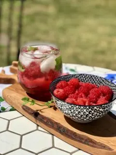 raspberry mint cooler