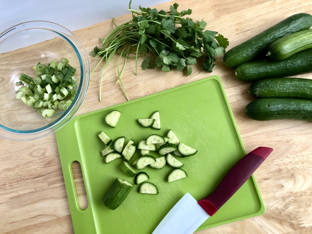 chopped veggies