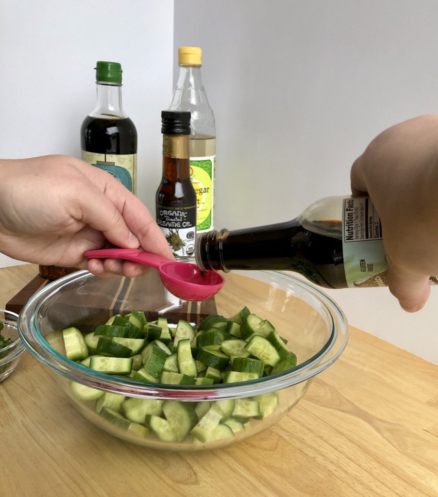 ingredients for marinated cucumbers